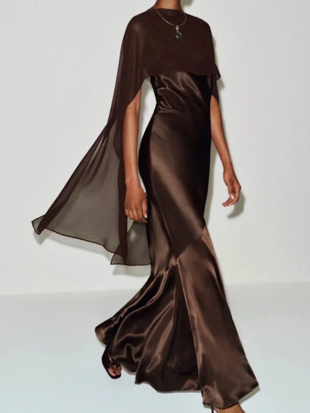 Reformation 	 Tiffani Silk Dress Black Bean size 2